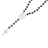 Cross Pendant Necklace Rosary Beads Catholic Prayer Religious Jewelry