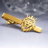 Crown Lion Tie Clip Stainless Steel Men Animal Hip Hop Accessories