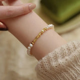 100% Natural Freshwater Pearl 14K Filled Ladies Bracelet Jewelry