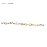 Crystal Beaded Chain 14K Plated DIY Necklace Making