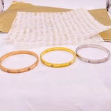 Crystal Bracelet Titanium Love Stainless Steel Bangle