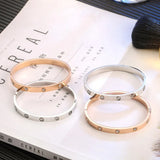 Crystal Bracelet Titanium Love Stainless Steel Bangle