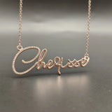 Zircon Cursive Font Name Necklace for Women Personalized Pendant