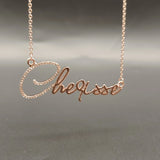Zircon Cursive Font Name Necklace for Women Personalized Pendant