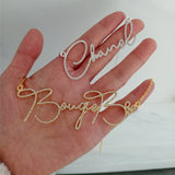 Zircon Cursive Font Name Necklace for Women Personalized Pendant