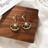Crystal Geometric Women Dangle Earrings Solar Moon Crystal Earrings For Women