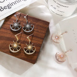 Crystal Geometric Women Dangle Earrings Solar Moon Crystal Earrings For Women