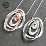 Crystal Pendant Long Necklace Women Jewelry Chain Necklace