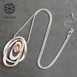 Crystal Pendant Long Necklace Women Jewelry Chain Necklace