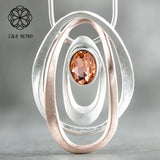 Crystal Pendant Long Necklace Women Jewelry Chain Necklace