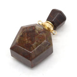 Crystal Perfume Bottle Pendant Natural Stone Vial Jewelry for Women