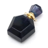 Crystal Perfume Bottle Pendant Natural Stone Vial Jewelry for Women