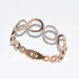 Crystal Round Stainless Steel Bangles for Women