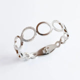 Crystal Round Stainless Steel Bangles for Women