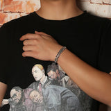 Cuban Bracelet Pin Chain Retro Old Men's Personality Jewelry