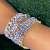 Crystal Bracelet Bangle Geometric Shape Adjustable Jewelry Women