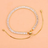 Crystal Bracelet Bangle Geometric Shape Adjustable Jewelry Women