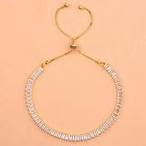 Crystal Bracelet Bangle Geometric Shape Adjustable Jewelry Women