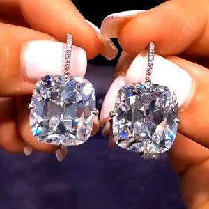Cushion Cut Zircon Dangle Earrings for Women
