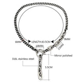 Personalized Sliver Necklace for Women Girls Stainless Steel Choker