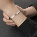 Personalized Stainless Steel Bracelet with 6 Engraved Names