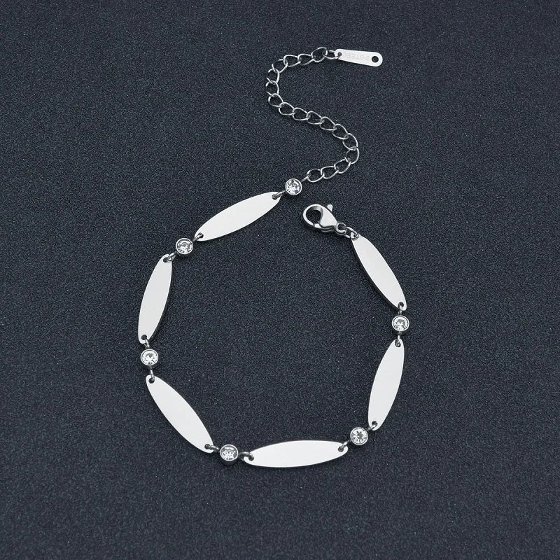 Personalized Stainless Steel Bracelet with 6 Engraved Names