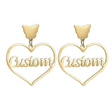 Heart Butterfly Earrings for Women Personalized Jewelry
