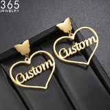 Heart Butterfly Earrings for Women Personalized Jewelry