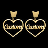 Heart Butterfly Earrings for Women Personalized Jewelry