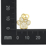 Cat Dog Bear Paw Charms Pendant Zircon Plated Women Necklace