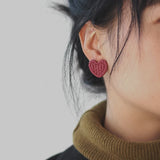 Heart Shape Polymer Clay Earrings Set for Women