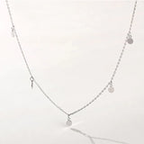 925 Silver Geometric Round Choker Necklace, Women Gift