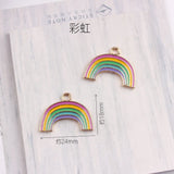 DIY Heart Rainbow Plant Floating Pendant Charms