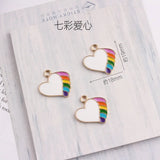 DIY Heart Rainbow Plant Floating Pendant Charms