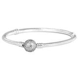 Daisy Clasp Snake Chain Bracelet - Birthday Jewelry Gift