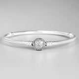 Daisy Clasp Snake Chain Bracelet - Birthday Jewelry Gift