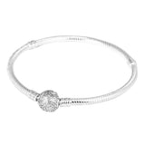 Daisy Clasp Snake Chain Bracelet - Birthday Jewelry Gift