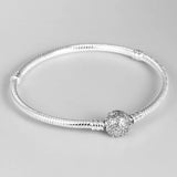 Daisy Clasp Snake Chain Bracelet - Birthday Jewelry Gift