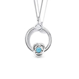 Eternity Circle Charm Necklace Set DIY Logo Charm Necklaces Jewelry