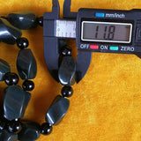 Dark Green Hetian Nephrite Jade Bracelet Round Beads
