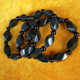 Dark Green Hetian Nephrite Jade Bracelet Round Beads