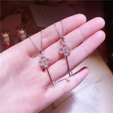 Solid Silver Love Key Necklace for Women