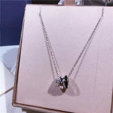 925 Sterling Silver Women Necklace with Zircon Pendant
