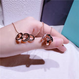 925 Sterling Silver Women Necklace with Zircon Pendant
