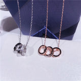 925 Sterling Silver Women Necklace with Zircon Pendant
