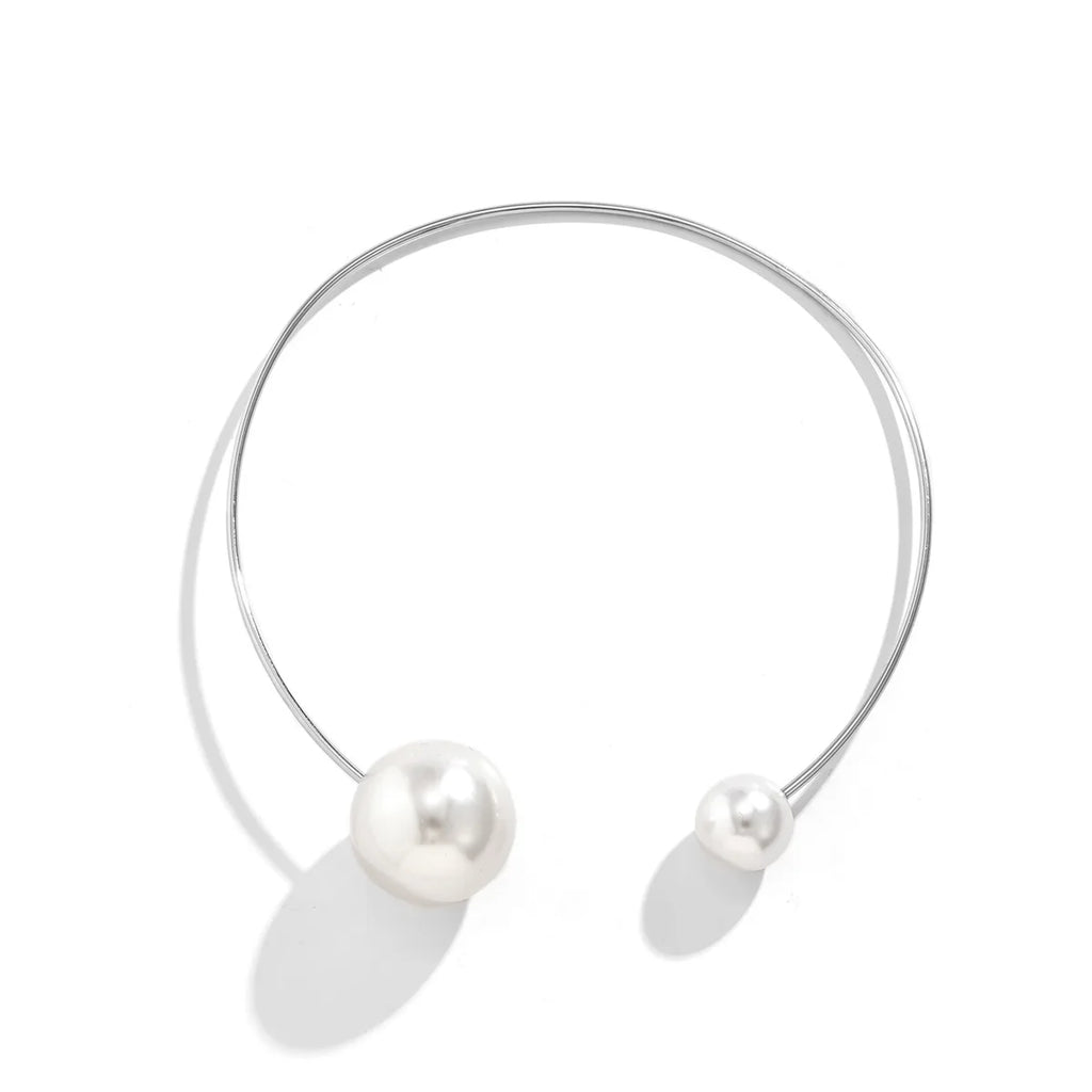 Metal Alloy Ball Opening Torques Necklace For Women Gold/Silver Jewelry