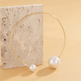Metal Alloy Ball Opening Torques Necklace For Women Gold/Silver Jewelry