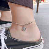 Queen Pendant 925 Sterling Silver Anklet