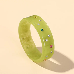 Colorful Crystal Designer Charms Bangle Bracelets for Women
