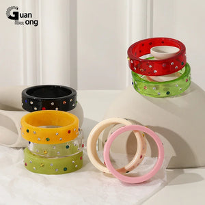 Colorful Crystal Designer Charms Bangle Bracelets for Women
